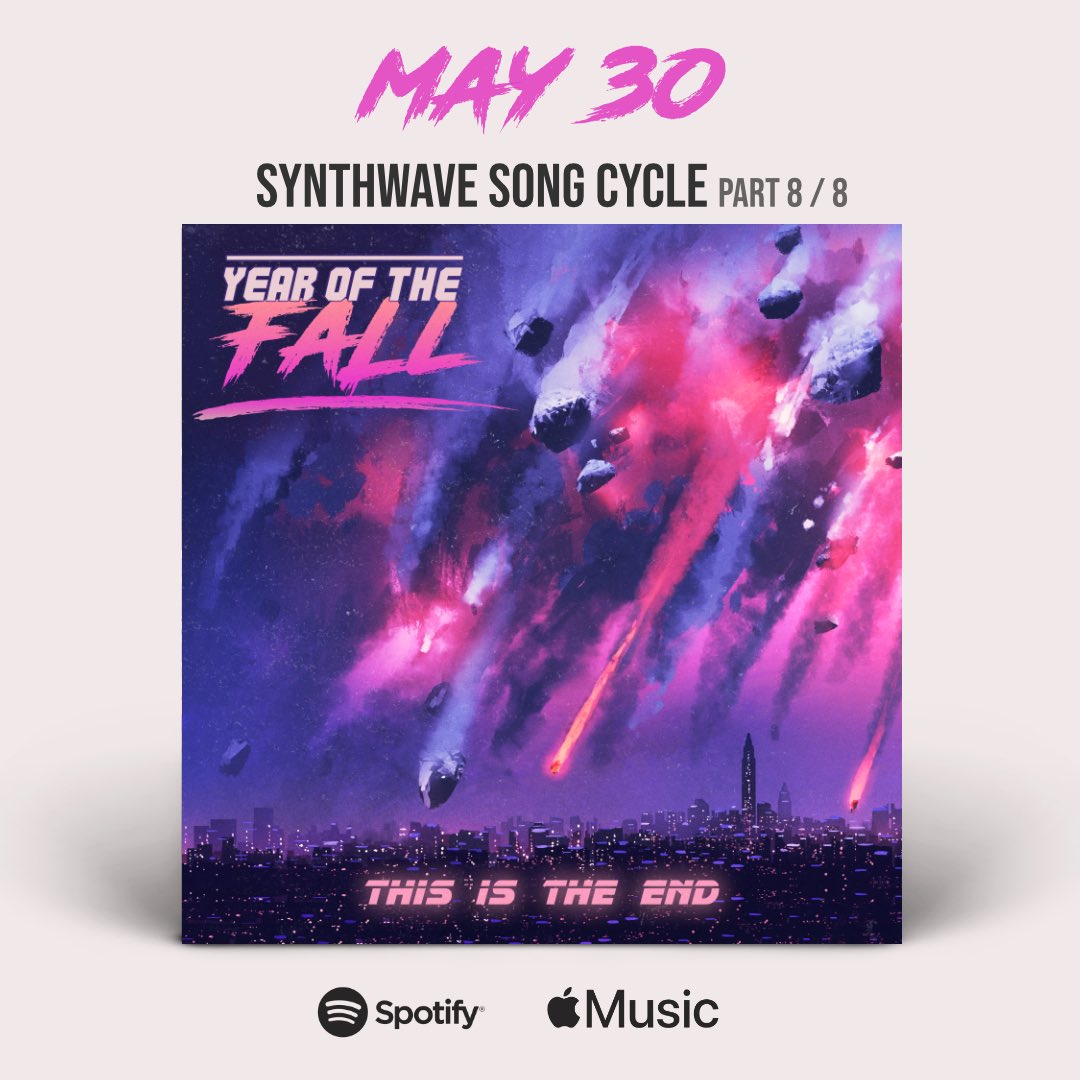 The end is here. Expect fire. ⌛️🔥🎹

The *final track* from our latest album hits the galactic comms network on May 30.

#synthwave #synthfam #synthpop #pop #retrowave #chillwave #electronic #1980s #80s #mixtape #sciencefiction #dystopian #graphicnovel #lovestory #love