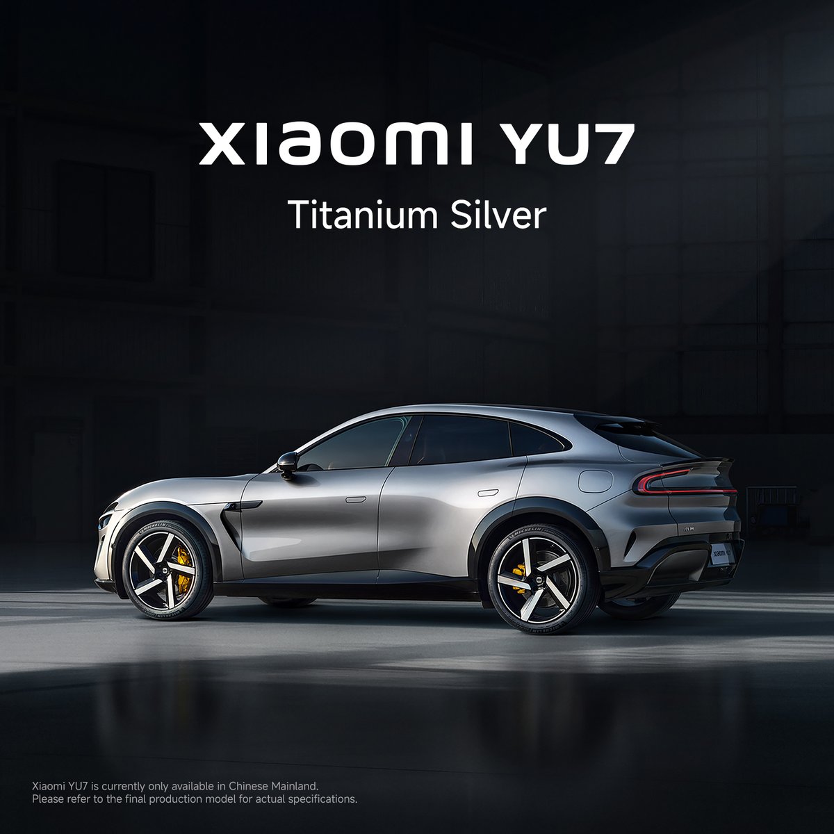 Titanium Silver gives #XiaomiYU7 a futuristic edge. Its metallic finish shimmers uniquely from every angle.