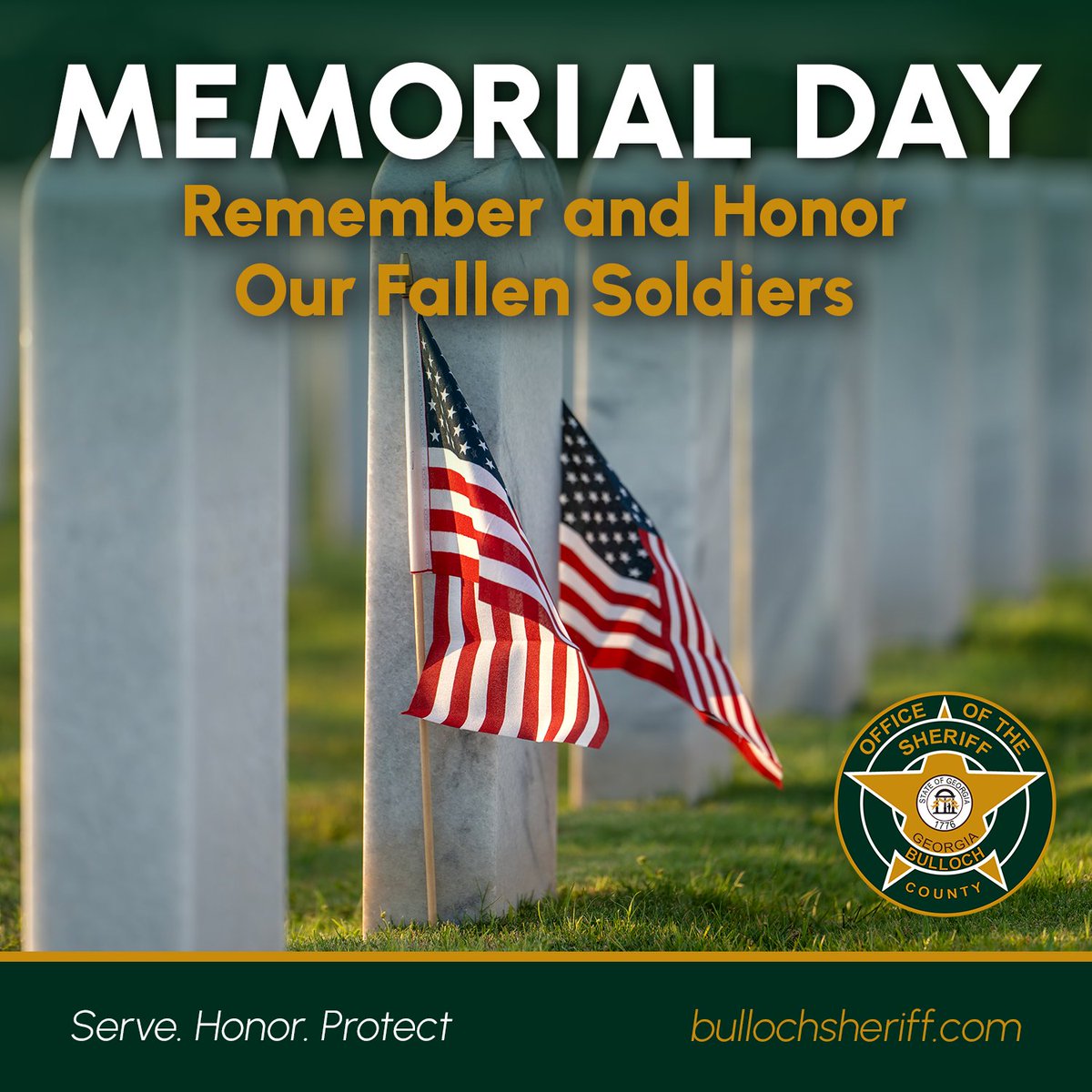 BullochSheriffs's tweet image. 𝗛𝗼𝗻𝗼𝗿𝗶𝗻𝗴 𝗠𝗲𝗺𝗼𝗿𝗶𝗮𝗹 𝗗𝗮𝘆!🇺🇸
Today, we pause to remember and honor the brave men and women who made the ultimate sacrifice for our freedom. Their courage and dedication will never be forgotten.
We are deeply grateful for their service, and our thoughts are wi ...