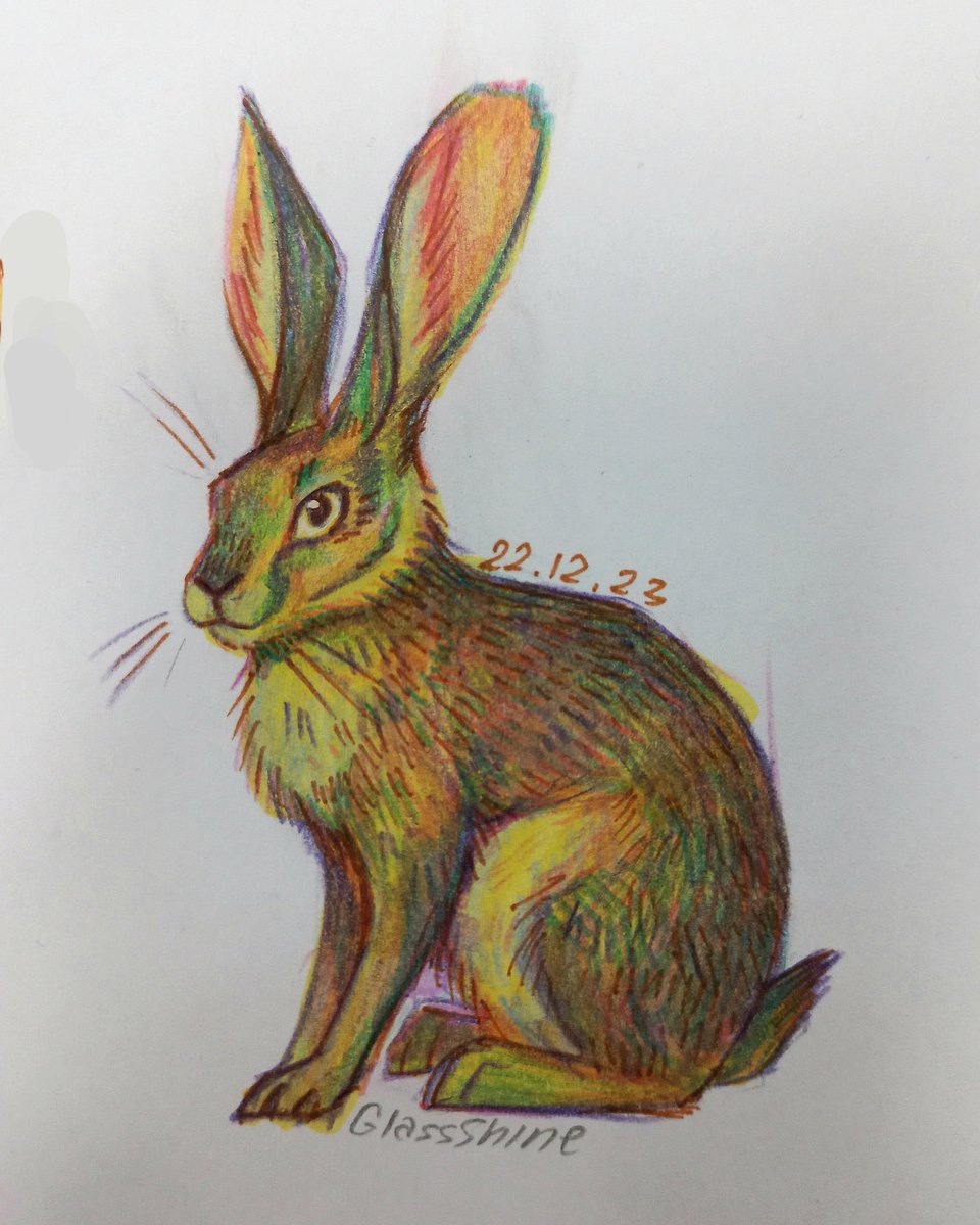 GlasssShine's tweet photo. throwback to this cool ass hare i drew https://t.co/7YS8xXJQfV
