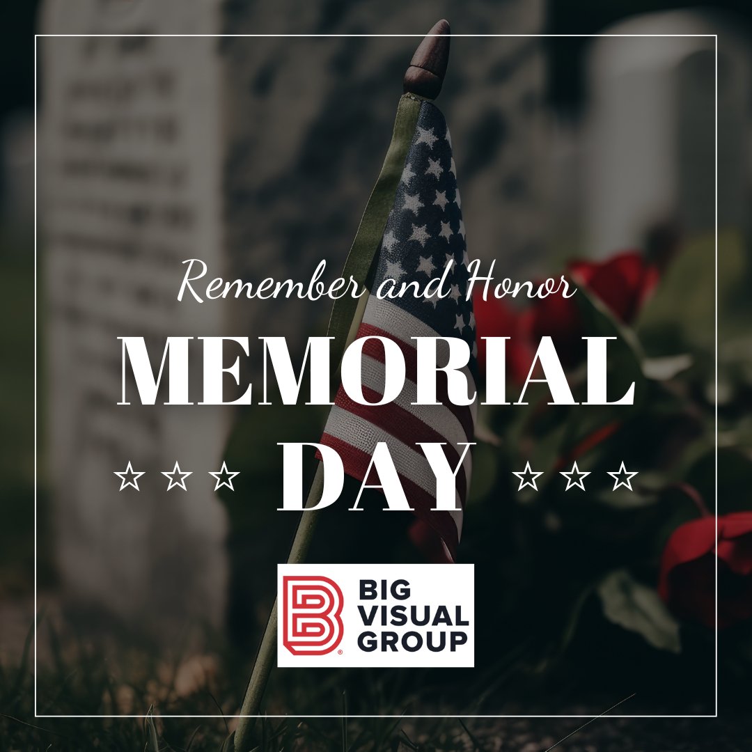 bigvisual_group's tweet image. Honoring the brave, remembering the fallen. This Memorial Day, let&apos;s take a moment to reflect and pay tribute to the heroes who sacrificed for our freedom. 

#MemorialDay #HonoringHeroes #BigVisualGroup