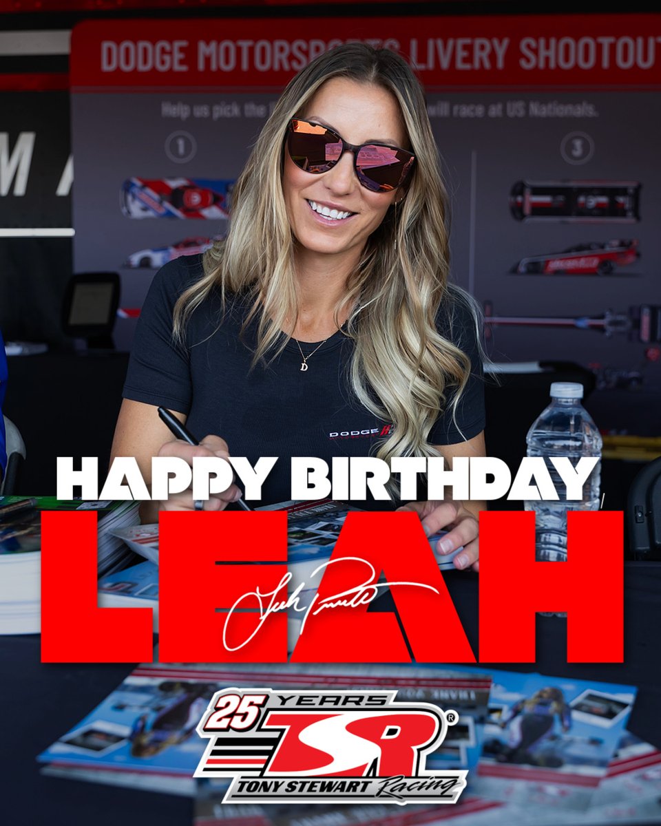 Everyone join us in wishing <a href="/LeahPruett_TF/">Leah Pruett</a> a very happy birthday! Enjoy your day, LP 🎉

#TSRnitro | #NHRA | #Dodge | <a href="/NHRA/">NHRA</a>