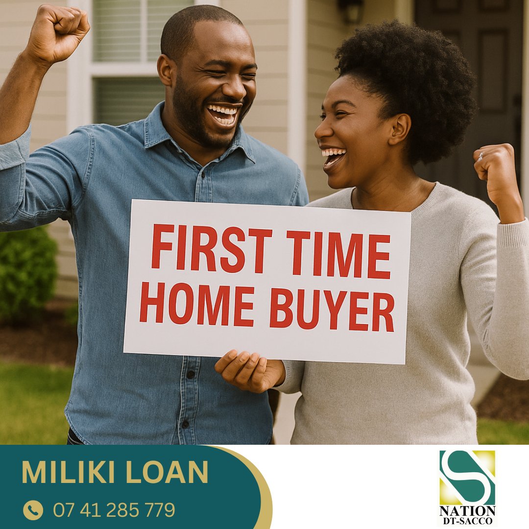 NationDTSacco's tweet image. You just found out that your rent money can now build your house! 
With the Home Loan, we are not just refinancing mortgages—we’re rewriting life chapters.
Tell your landlord it’s not you, it’s Miliki.
 #HomeLoan #FulfillingDreams #FirstTimeHomeowner