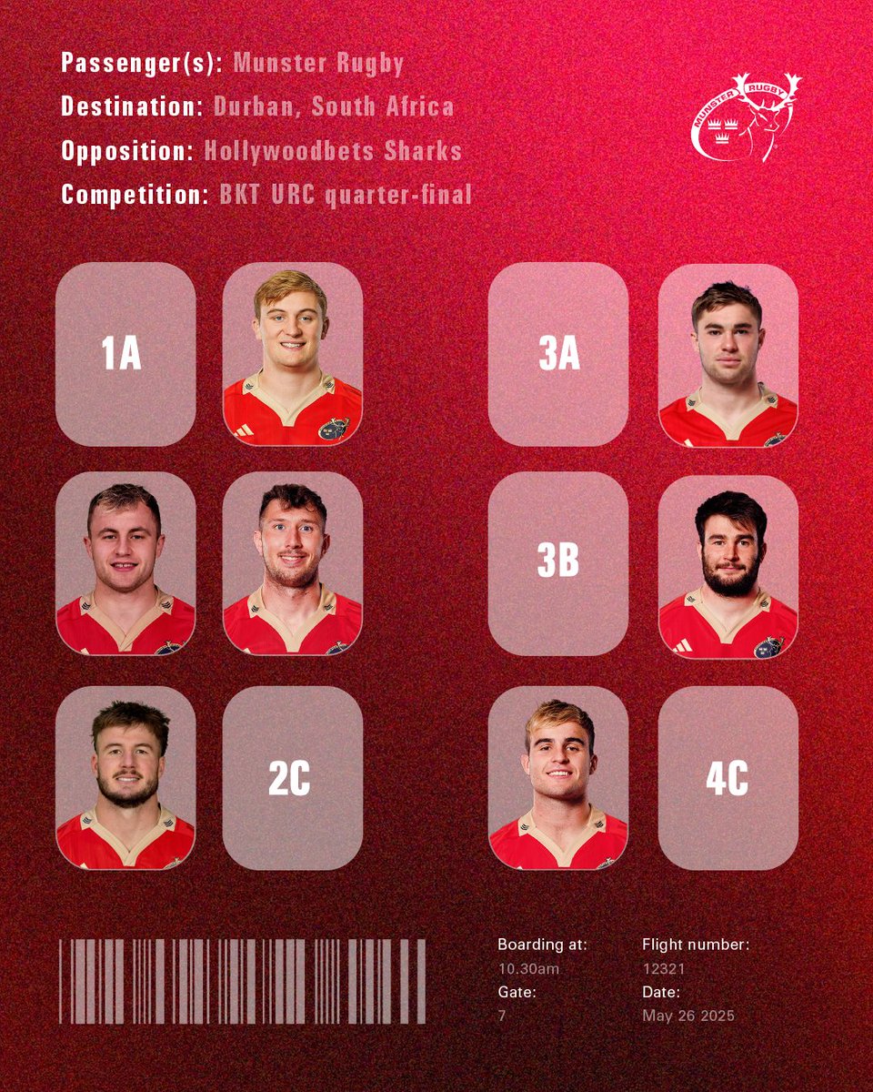 Munsterrugby's tweet photo. βοΈMaking our way to Durban πΏπ¦
Which seat would you choose? π€
#SUAF π΄ | #MUNvSHA https://t.co/KsJOUUI2ES