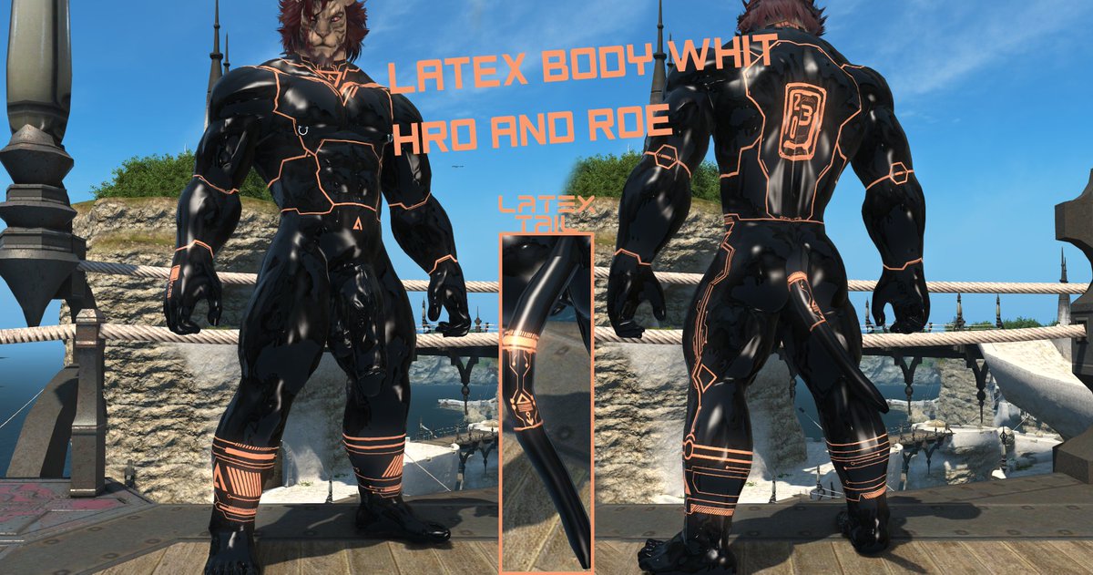 Affects Hro and Roe Body Texture
You can choose whether to affect Hro Tail

Need IVCS, HR3 and Hrothgar Extra Textures mods.
Feel free to contact me on discord or twitter to discuss mod with me any time.
xivmodarchive.com/modid/138413
---
Thanks raykie for hr3 and Hiroo for inspiration