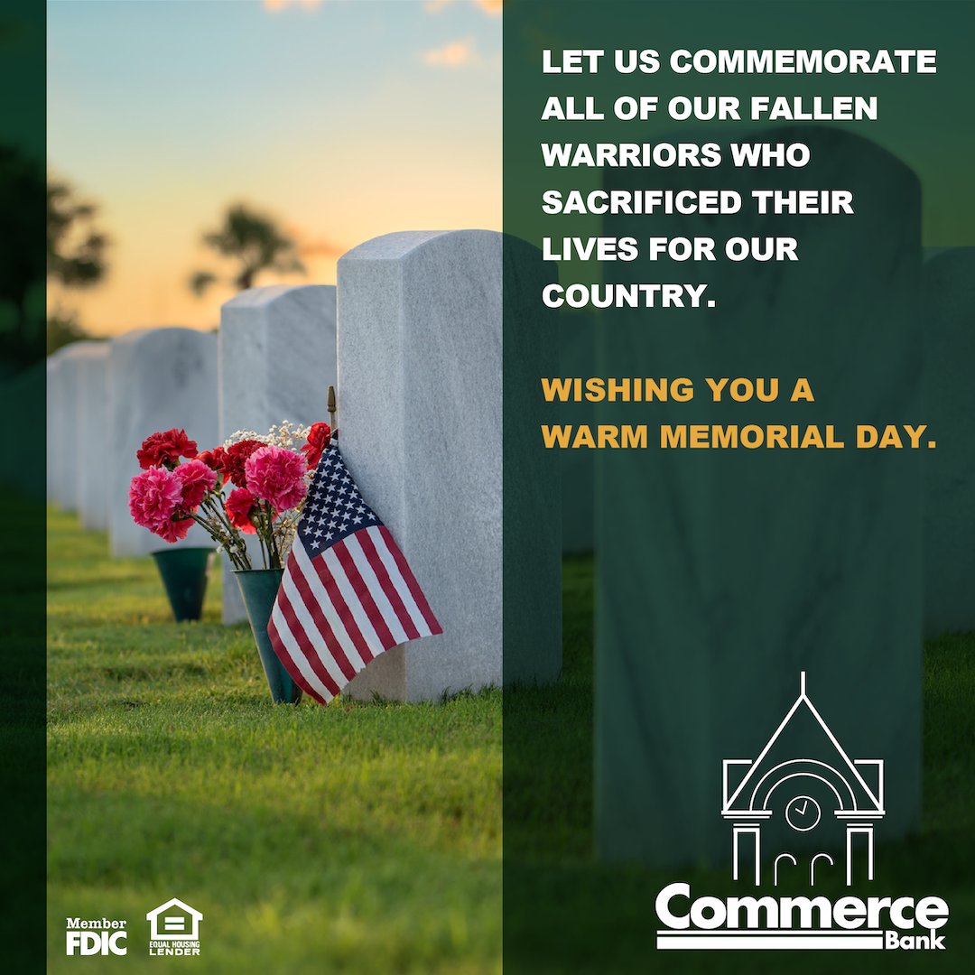 CommerceBk's tweet image. Remember and Honor
