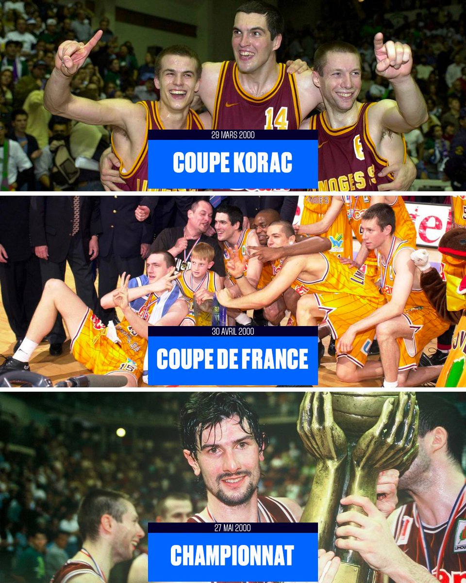 Betclic_ELITE's tweet photo. Les 25 ans d'un triplé historique 🏆🏆🏆

Documentaire dispo à 17h sur YouTube (LNB) 🍿

@limogescsp https://t.co/CQQS8EmJ1M