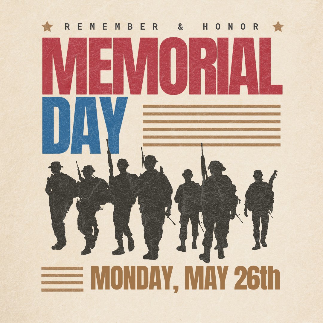 Today we take a moment to honor the heroes who gave their lives for our country. Their sacrifice helped shape the freedom we have today, and we will always remember them. #MemorialDay #RememberandHonor 💪🌟