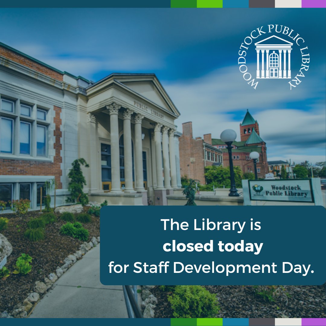 The library is closed today, Monday, May 26, for staff development day. 
Thank you for your understanding.