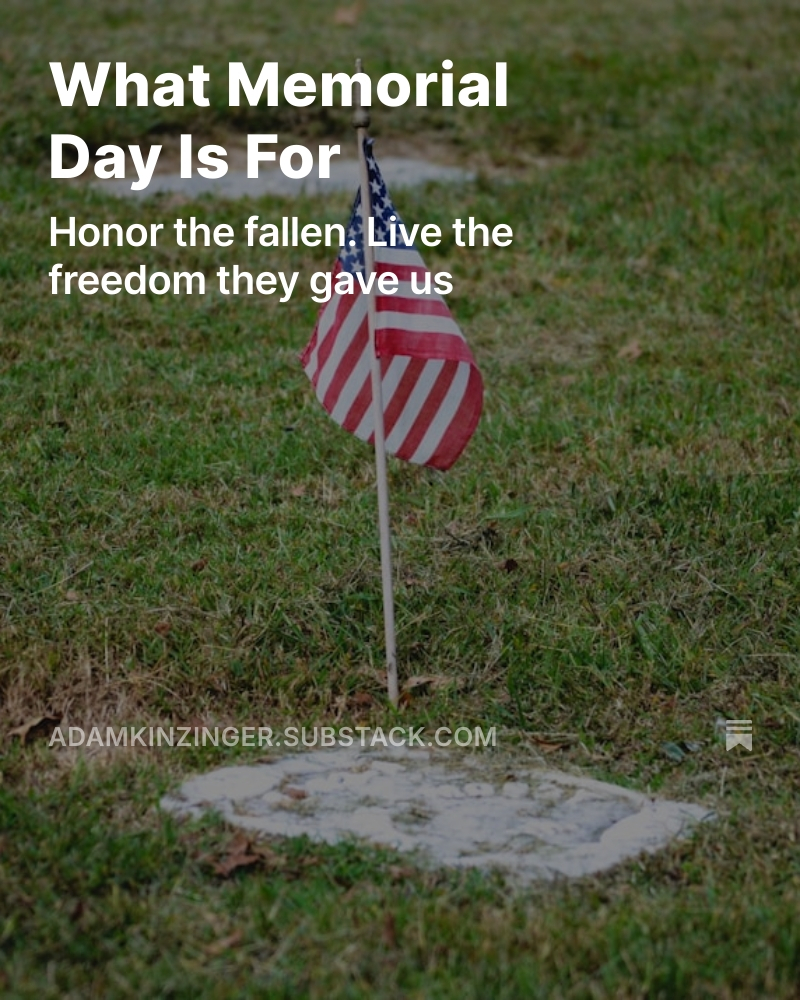 Memorial Day isn’t just about burgers and barbecues — it’s about honoring those who gave everything so we can live free. Take a moment to remember. Then go ahead and enjoy your weekend. That’s what they fought for (link in reply)