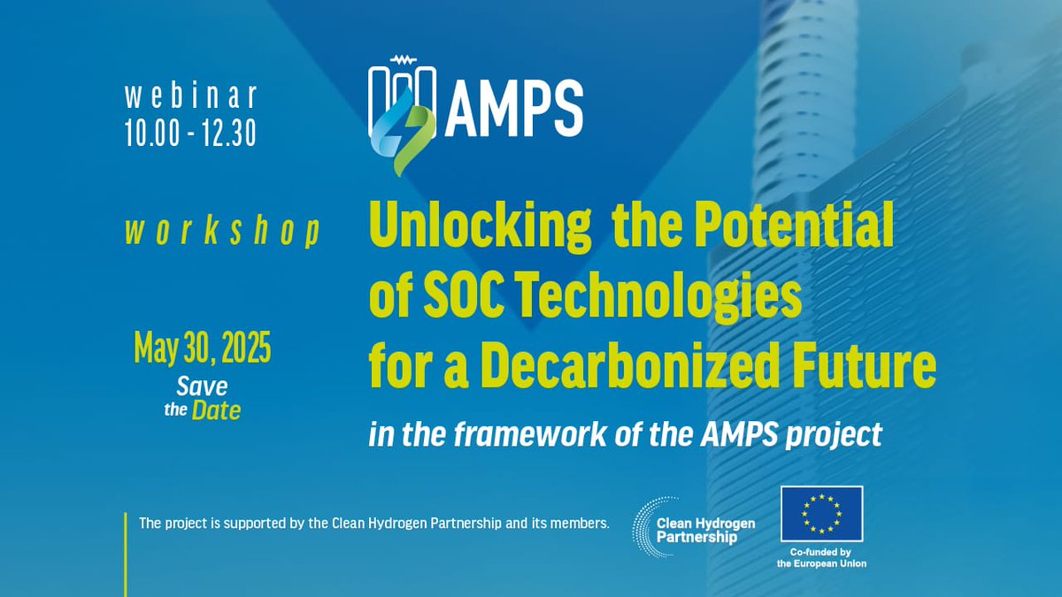 Vuoi scoprire tutte le potenzialità delle #SOC, le Celle a Ossido Solido, per la transizione energetica?
Partecipa il #30maggio h. 10 al workshop internazionale online "SOC-based technologies for the energy transition". Iscrizioni ✍️ shorturl.at/EtNL3
<a href="/PoliTOnews/">Politecnico di Torino</a>