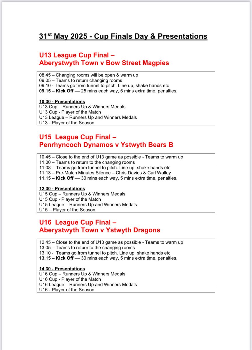 Finals Day next week <a href="/AberystwythTown/">CPD Tref Aberystwyth Town FC</a>