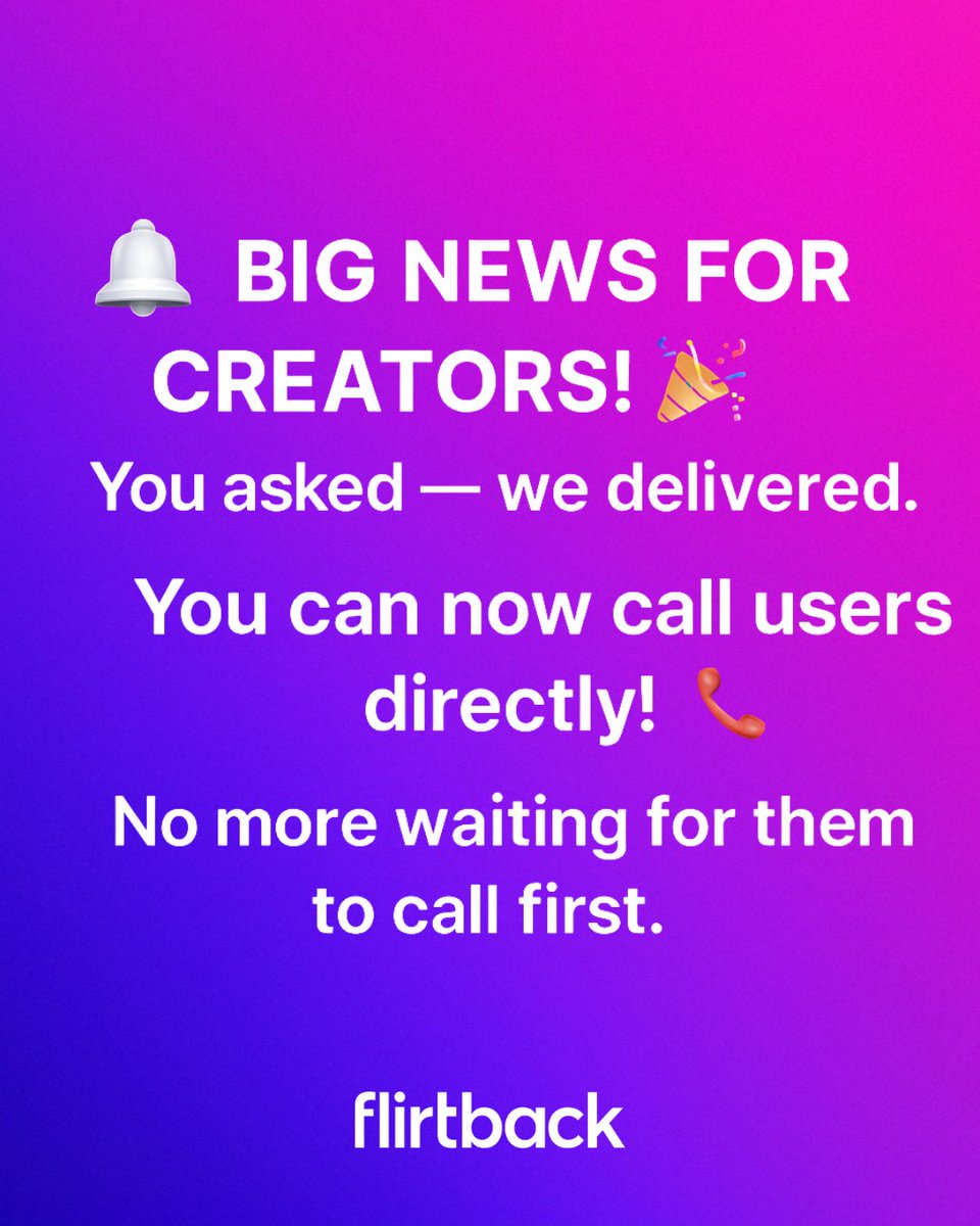 JustFlirtback's tweet image. #NewFeatureAlert