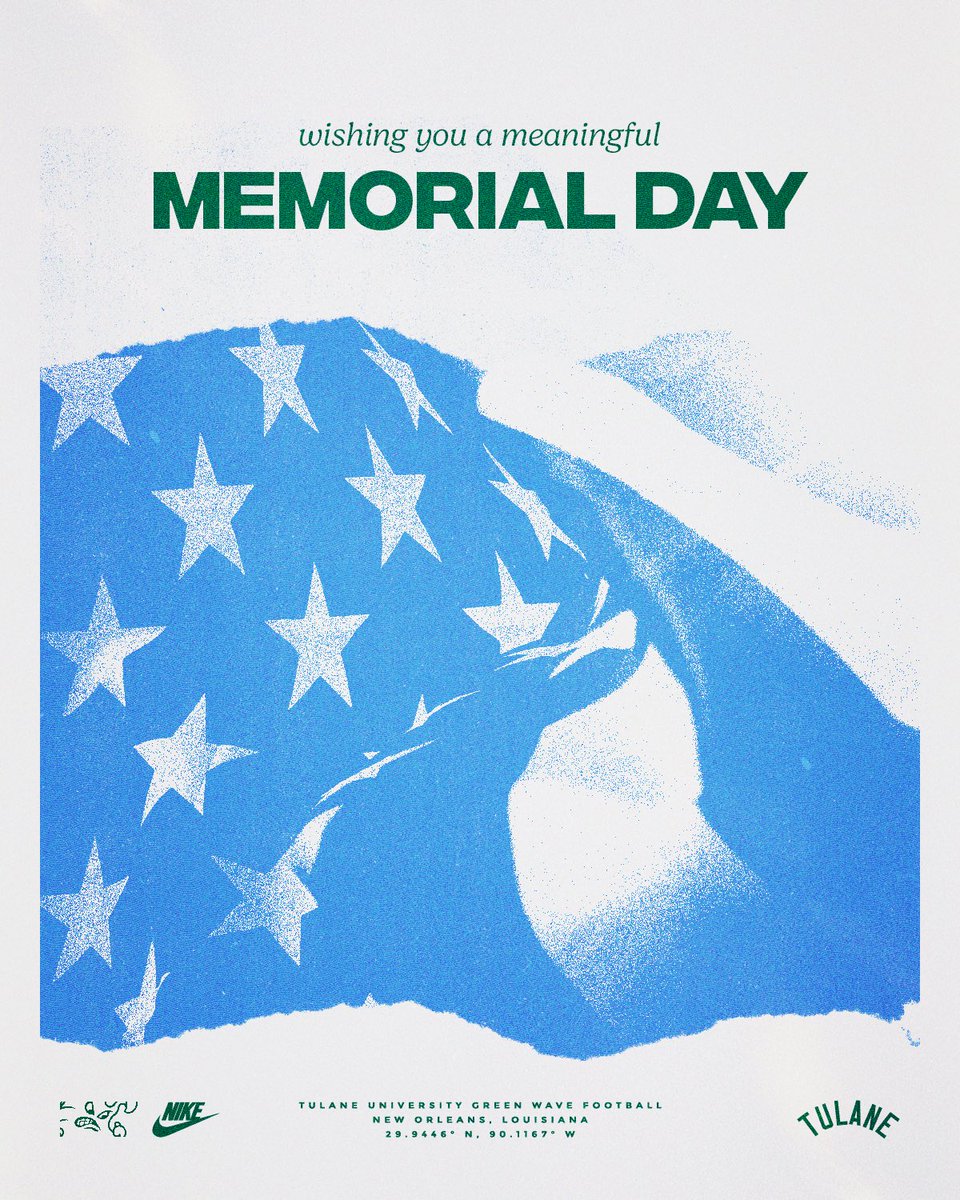 GreenWaveFB's tweet photo. Honoring those who made the ultimate sacrifice 🇺🇸 https://t.co/UOOa32GDwd