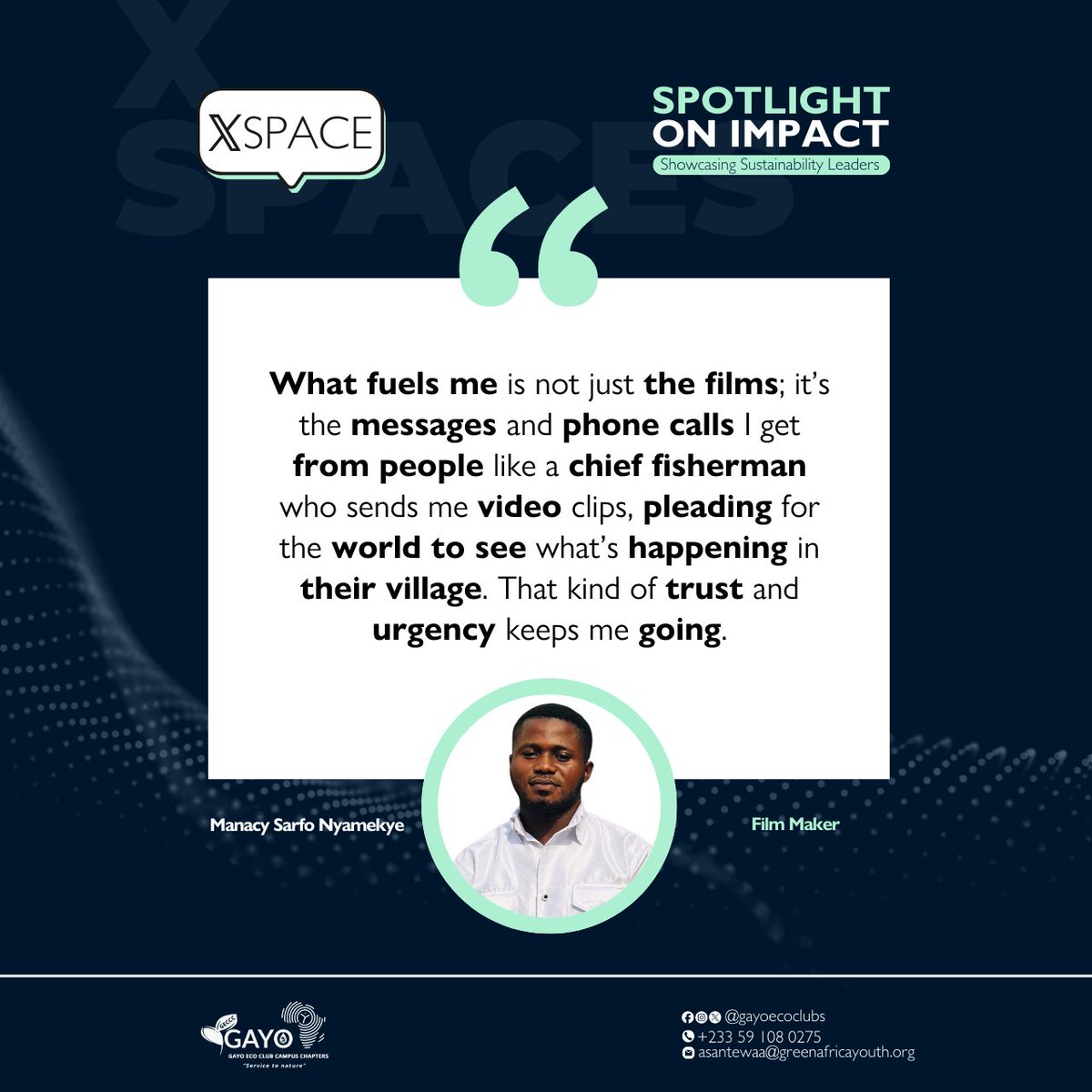 gayoecoclubs's tweet photo. What does climate injustice look like?

From a beach cleanup to a national documentary, @manacy_1 shows us what happens when someone chooses to tell the truth through a lens

Catch the full story (starts at 19:00 🔗 https://t.co/JRoLwDs3gs

#ClimateJustice #SpotlightImpactStories https://t.co/gwgll2Eg3q