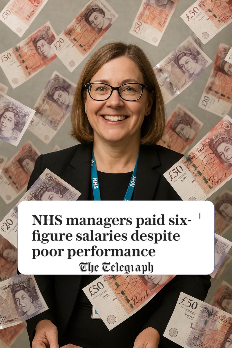 🚨 NEW: Over 500 NHS managers were paid more than the Prime Minister last year – many while running failing hospitals.

One boss raked in nearly £400,000 while their trust ranked 95th for A&amp;E waits.
Another got £367,500 at the worst-performing A&amp;E trust in England.

And Starmer’s