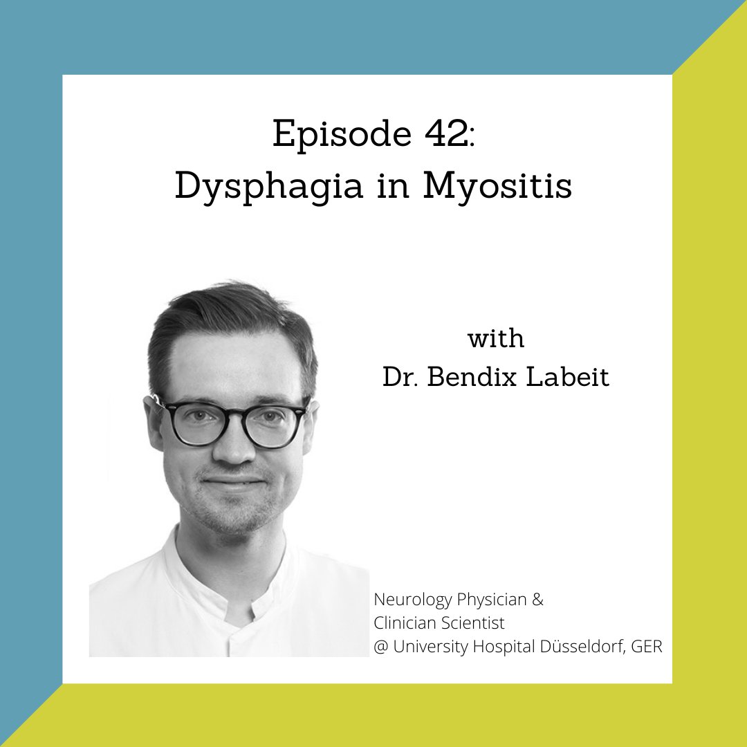 dysphagia matters (@dysphagiapcast) on Twitter photo Did you know a rare disease like myositis can cause serious swallowing issues?
🎧 In our new episode, Dr. <a href="/BendixLabeit/">Bendix Labeit</a> unpacks the role of dysphagia in myositis and how we can best diagnose and treat it. Did you know a rare disease like myositis can cause serious swallowing issues?
🎧 In our new episode, Dr. <a href="/BendixLabeit/">Bendix Labeit</a> unpacks the role of dysphagia in myositis and how we can best diagnose and treat it.