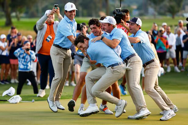 Best of luck to our <a href="/AuburnMGolf/">Auburn Men's Golf</a> team in punching their ticket to Match Play today.

Keep it up boys, we’ll be rooting for you. #WarDamnGolf 🐅