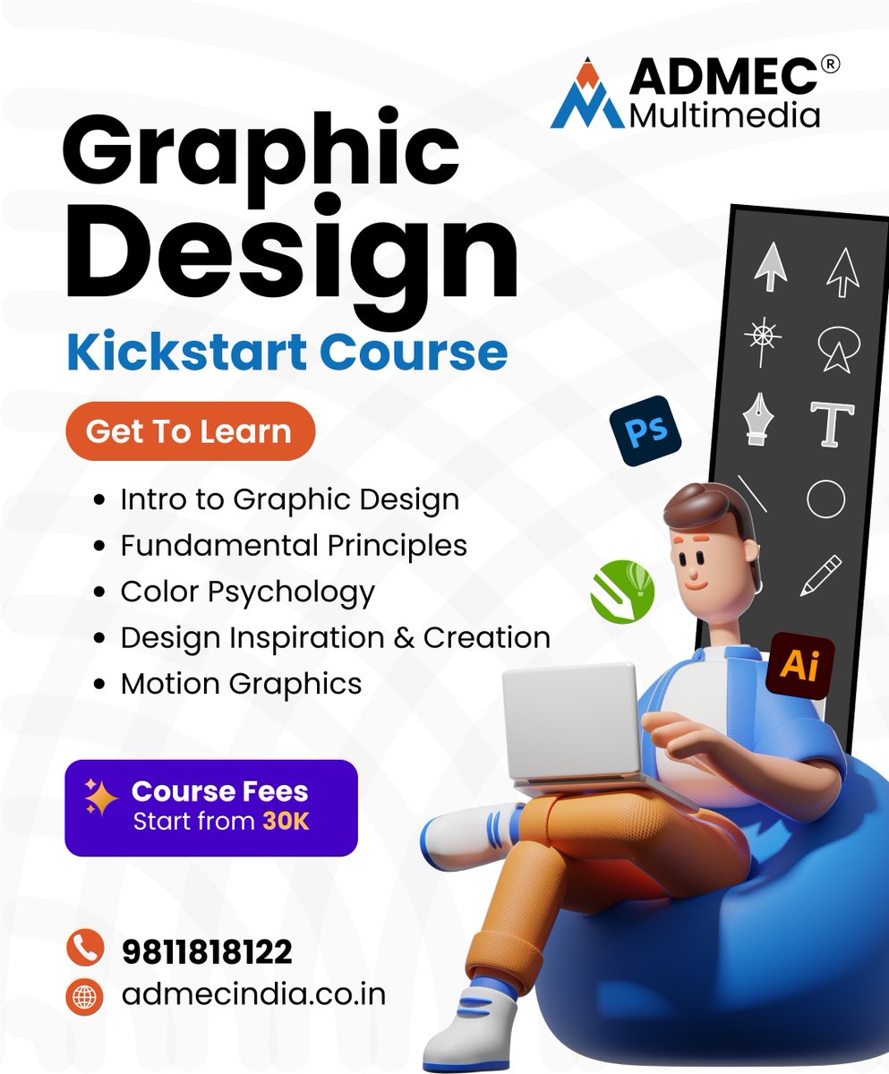 admecinstitute's tweet image. Creativity just got smarter! Joining the Gen-AI Graphic Design courses at ADMEC, Delhi — a leader in graphic design training in Delhi — to master the future of design.

Explore Our Graphic Design Courses:
admecindia.co.in/courses/graphi…

#graphicdesigntraining #graphicdesigncourse…