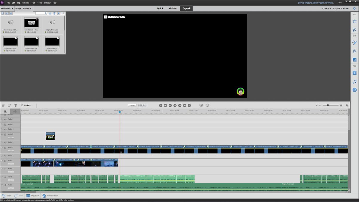 Zoderus's tweet image. Just a little bit of editing to relax the day...

...first video in almost 18 months. First time properly doing content creation as the hobby I've loved in over 5 years!

Will hopefully be up on the channel tonight! 😉