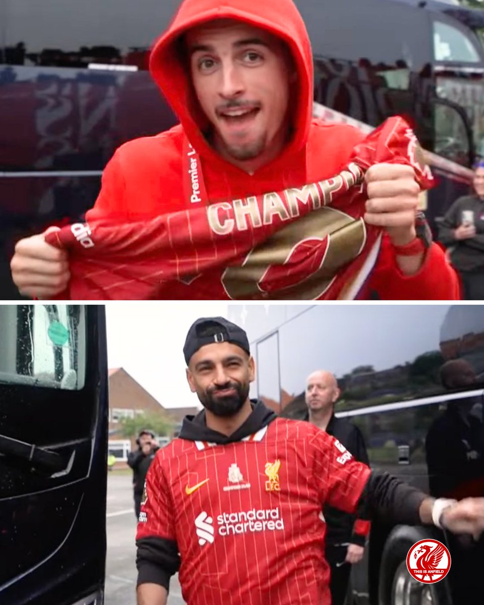 thisisanfield's tweet photo. 🚌🏆 The champions are on the bus! https://t.co/Cct4YeAeL5