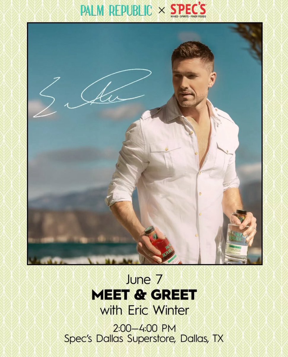 Texas! Come on out for a visit and bottle signing! Austin I’ll be there 6/6 and Dallas 6/7. Can’t wait to meet all of the   #Rookie and <a href="/PalmRepublicRum/">Palm Republic</a>  family 🥃🔥