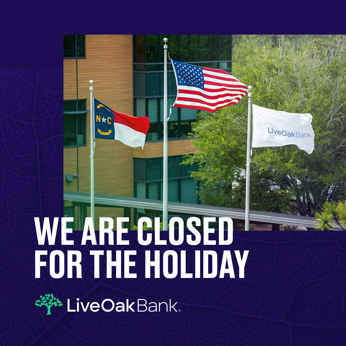 Today we are closed in observance of Memorial Day. We remember and honor those who have lost their lives in military service.

Member FDIC.