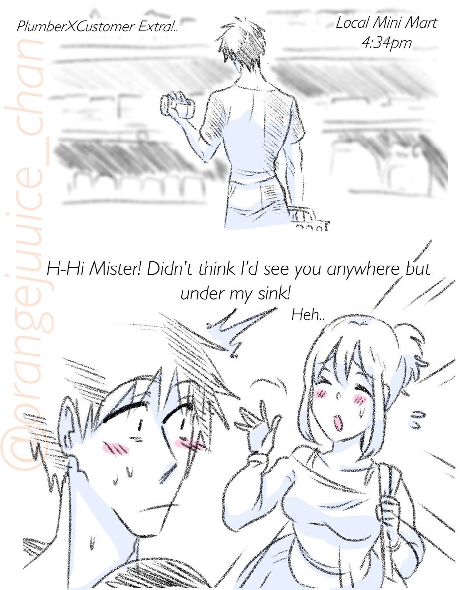 Ojuicechan's tweet photo. PlumberXCustomer extra! 🦪🦐🦞🥔🌽#oc #comic #illustration #art https://t.co/cPHCoQD9SJ