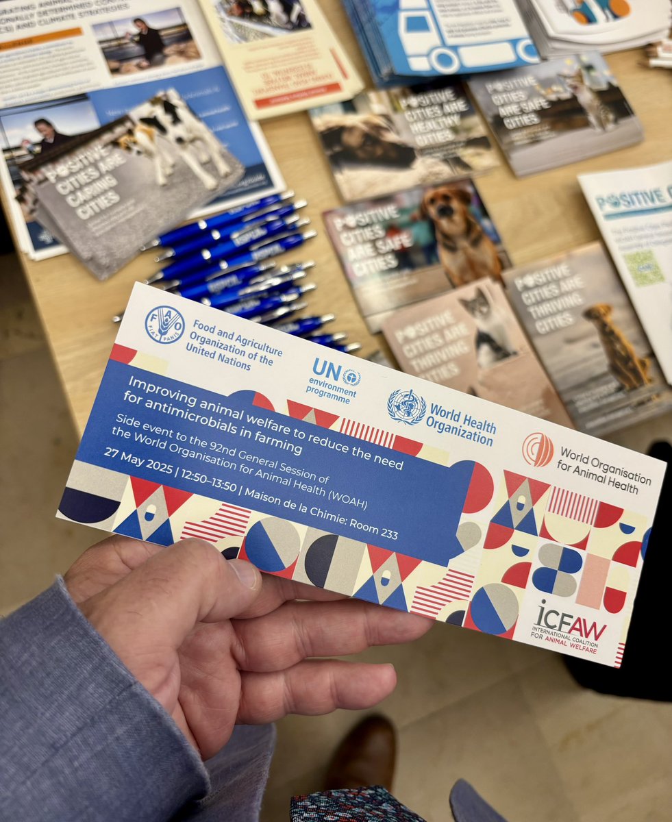 Join us for an important side event at #woahgs on 27 May - the International Coalition for Animal Welfare ICFAW-hosted ‘Improving #AnimalWelfare to reduce the need for #antimicrobials in #farming’ 🐂🐑🐖🐓