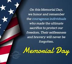 Special prayers to all that have served this country.  Past present and future. #MemorialDay