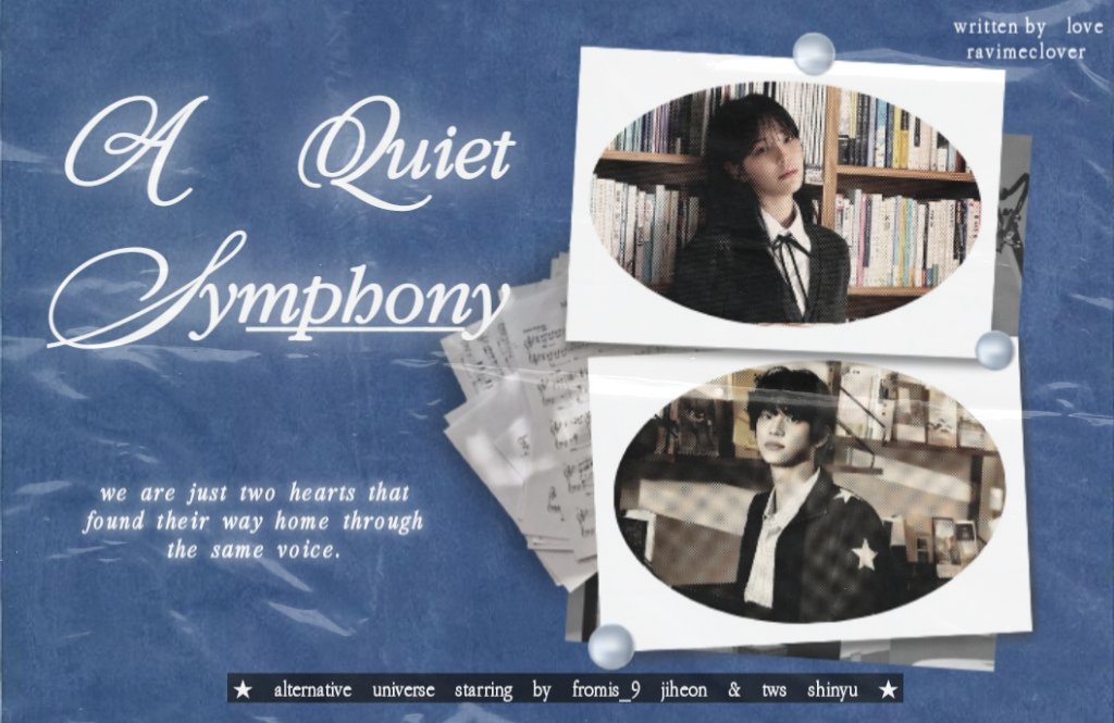 A Quiet Symphony
— a #honeyu 🍯🦒 mini au.

📬 for #IAM_STILL_WORTHY #BXG_PROJECT_02 in <a href="/bxghouse/">SENSOR NAMA 🎡 ada event!</a>
🧩 prompt : Love For Imperfect Things