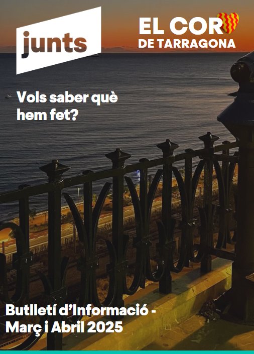 📰Vols saber què hem fet aquests darrers dos mesos?

👀Consulta l'enllaç i accedeix al butlletí de març i abril per veure l'activitat del nostre grup municipal:
tinyurl.com/28f55m68

#Tarragona #ElCorDeTarragona💛