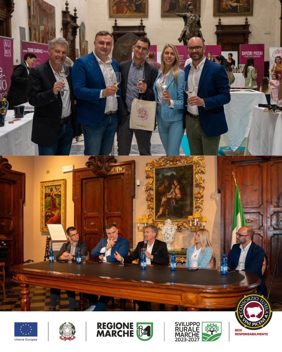 ViniPiceni's tweet image. Il 25 maggio, il Consorzio è stato protagonista de L’Arte del Vino all’Arengo con il convegno Cultura d’impresa per nuove opportunità di mercato: dealcolati ed enoturismo. Numerosi soci hanno offerto i propri vini, permettendo di assaporareil valore delle #DOC e #DOCG tutelate