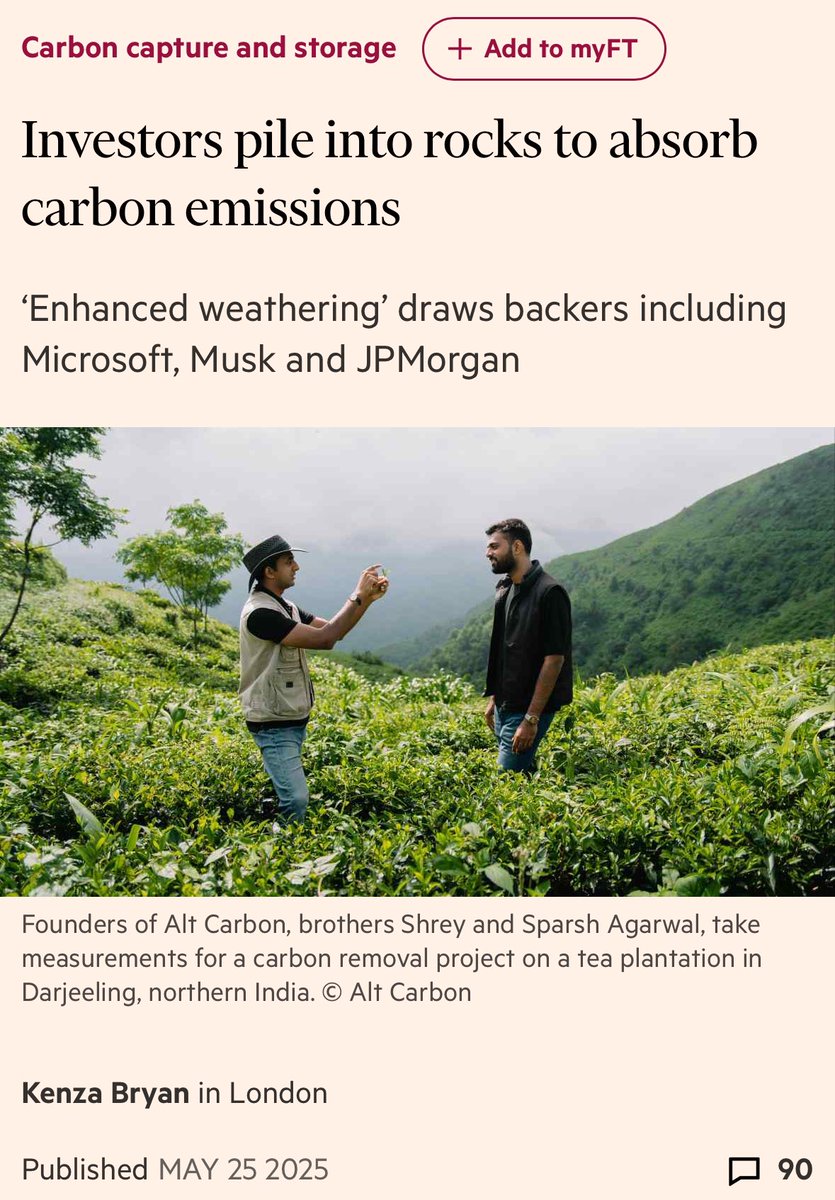 Sparsh Agarwal (@sparshagarwall) on Twitter photo โWeโre in the business of creating corals from clouds.โ
<a href="/AltCarbonIndia/">Alt Carbon</a> features in todayโs <a href="/FinancialTimes/">Financial Times</a>.
Thanks to <a href="/kenza_brya74393/">Kenza Bryan</a> for the feature.
ERW has truly come of age.
We will scale in the Global South. For our Planet. โWeโre in the business of creating corals from clouds.โ
<a href="/AltCarbonIndia/">Alt Carbon</a> features in todayโs <a href="/FinancialTimes/">Financial Times</a>.
Thanks to <a href="/kenza_brya74393/">Kenza Bryan</a> for the feature.
ERW has truly come of age.
We will scale in the Global South. For our Planet.