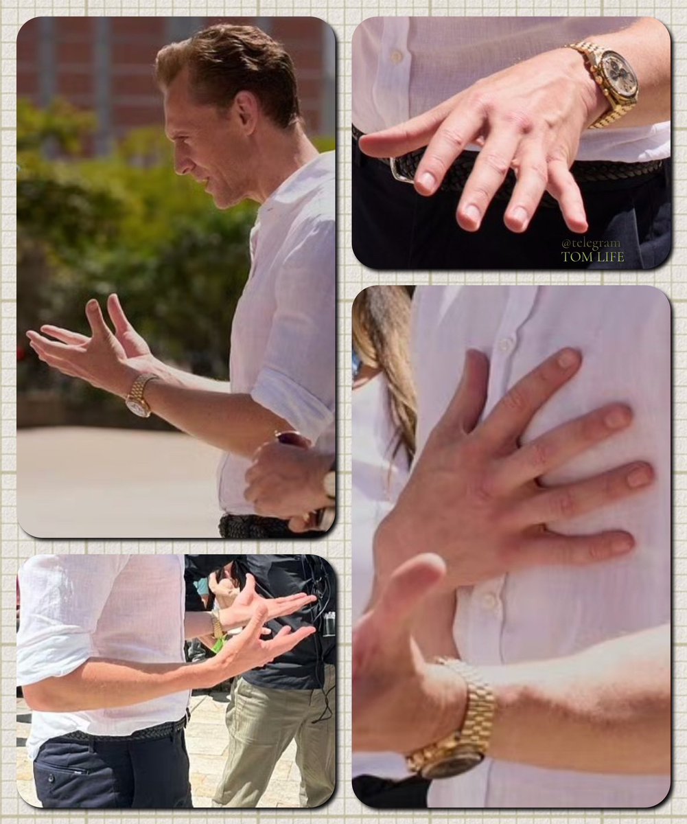 MilicaPloca's tweet photo. #ManagerMonday ⌚️ Amazing details, 2024. 👉🖐️👈
#TomHiddleston #Manager2 #Cartagena
*credit: 'TOM LIFE' on TG https://t.co/FtigI0gPZK