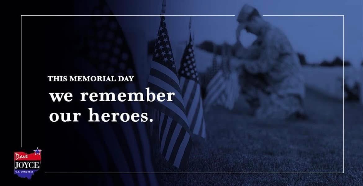 Today, we honor and remember the brave men and women who gave the ultimate sacrifice for our country and our freedoms. I hope everyone has a safe Memorial Day, and remembers what today is all about. 🇺🇸