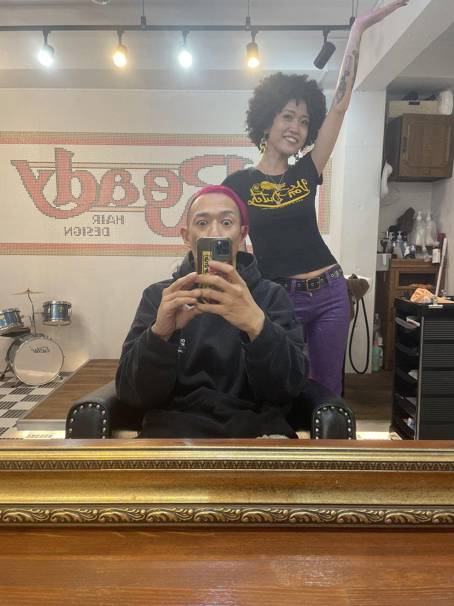 EVILHAYATO's tweet photo. 6月1日、HARLEM / BX-CAFEのイベントでヘアブースで参加してくれるHair Design ReadyのAmiちゃんにピンクに戻してもらいました！お陰様で悪魔スイッチ入りました😈 https://t.co/e6J9aOKbHl