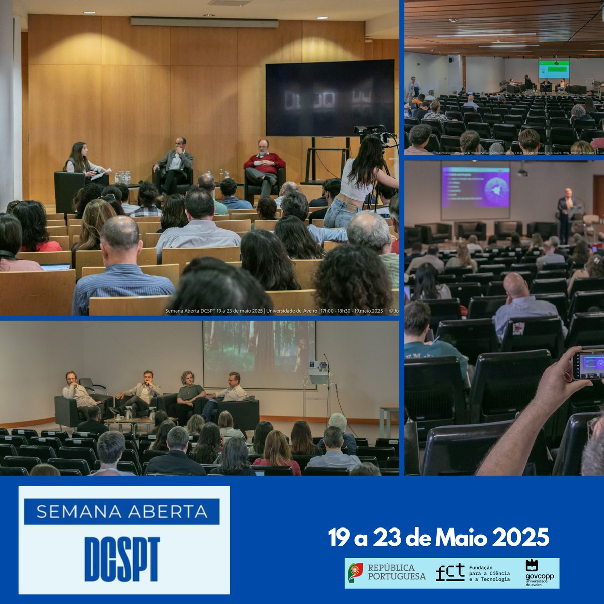 GOVCOPP (@govcopp_ua) on Twitter photo 📸 Registo Fotográfico Semana Aberta DCSPT - De 19-23 de maio, celebrámos o conhecimento crítico, a partilha e a inovação social com debates, oficinas, conferências e dinâmicas interativas
🙏Obrigado <a href="/josemgpereira/">José M G Pereira</a> pela partilha/edição das fotos!
#PlacebasedPolicyAndGovernance 📸 Registo Fotográfico Semana Aberta DCSPT - De 19-23 de maio, celebrámos o conhecimento crítico, a partilha e a inovação social com debates, oficinas, conferências e dinâmicas interativas
🙏Obrigado <a href="/josemgpereira/">José M G Pereira</a> pela partilha/edição das fotos!
#PlacebasedPolicyAndGovernance