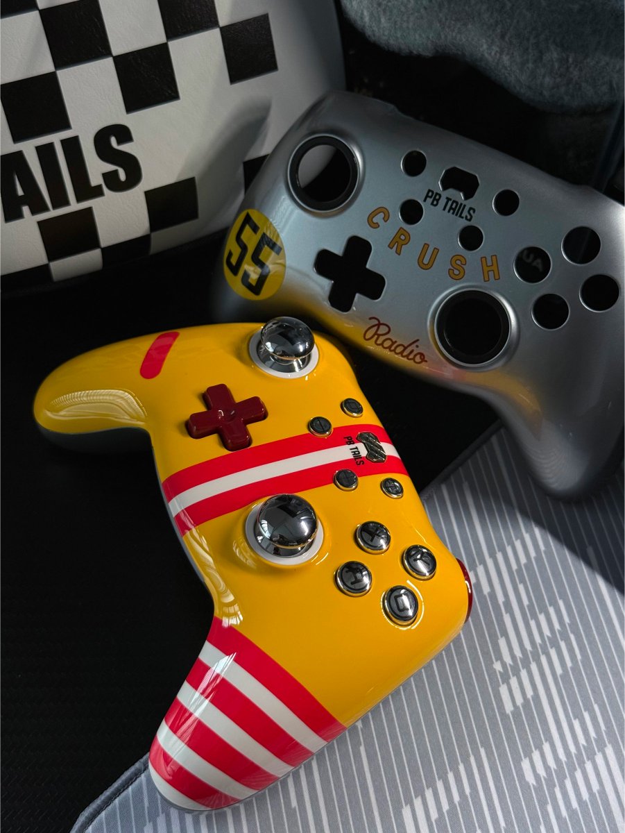 PBTails's tweet photo. Feeling the retro vibes of McDonald’s-inspired colors? Or craving the electric thrill of metallic speed?
#PBTAILS  #TMR  #TMRJoystick  #HallEffect  #GamingHardware #ControllerTech  #GameGear  #ProGamingSetup  #NextGenGaming  #CustomController  #RaceInspired  #TechDesign https://t.co/aXrBKw783E