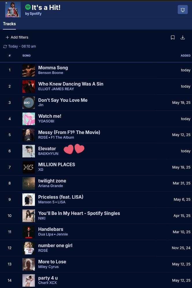 ( 'ㅅ' )9 BBH CHART tweet media
