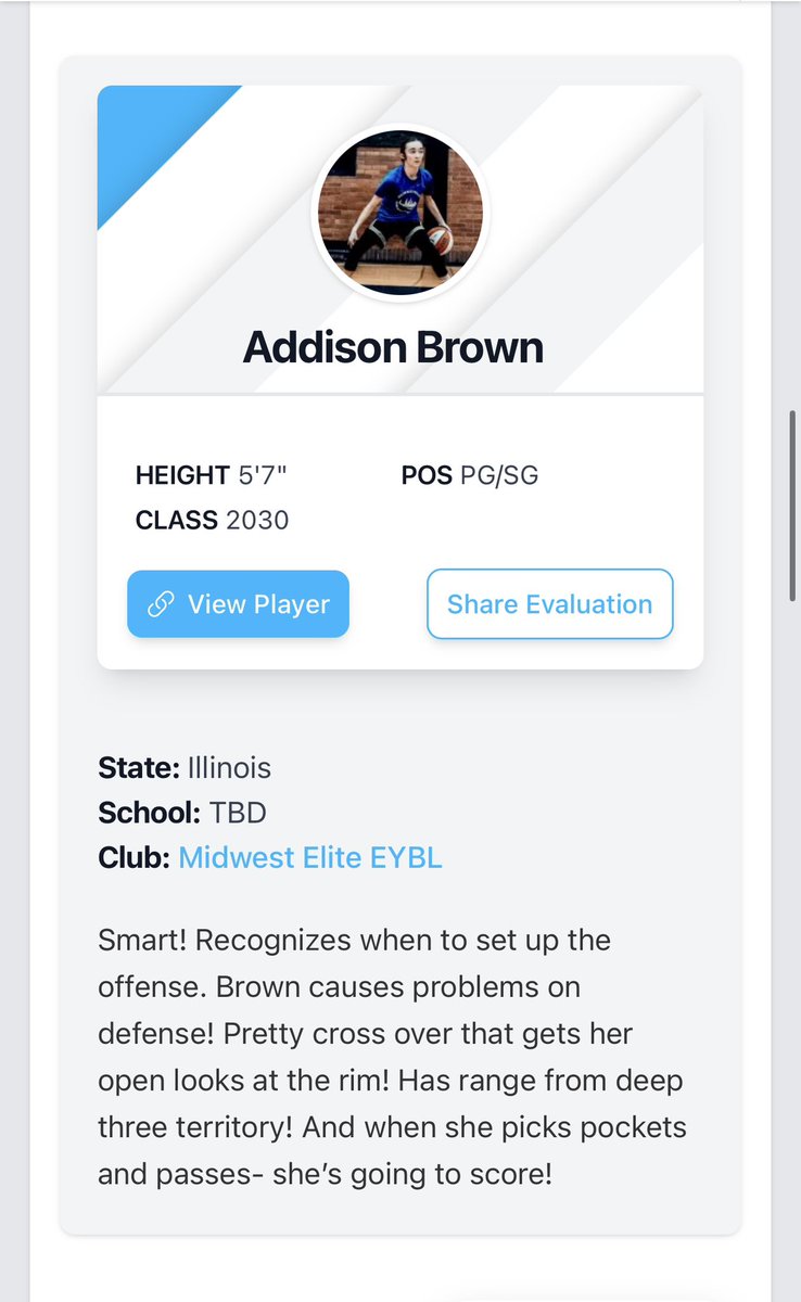 Addison (Addy) Brown (@addison_m_brown) on Twitter photo Thank you Prep Girls Hoops for the write up! <a href="/PrepGirlsHoops/">Prep Girls Hoops 🏀</a> <a href="/PGHIllinois/">Prep Girls Hoops Illinois</a> <a href="/pgh_lisa/">PrepGirlsHoopsLisa</a> <a href="/PGHByron/">Byron Xerxes Livsey</a> <a href="/angie_saiter/">Angie Saiter</a> <a href="/IGBRcoverage/">Premier Recruiting Service in girlsbball</a> <a href="/BTNScouting/">BTN Scouting</a> <a href="/BAHoopsGirls/">BAHoopsGirls</a> <a href="/ProspectShowcse/">Prospect_ShowcaseWBB</a> <a href="/mwehoops_eybl/">Midwest Elite Meanstreets EYBL</a> #BlueSmoke Ⓜ️💨 Thank you Prep Girls Hoops for the write up! <a href="/PrepGirlsHoops/">Prep Girls Hoops 🏀</a> <a href="/PGHIllinois/">Prep Girls Hoops Illinois</a> <a href="/pgh_lisa/">PrepGirlsHoopsLisa</a> <a href="/PGHByron/">Byron Xerxes Livsey</a> <a href="/angie_saiter/">Angie Saiter</a> <a href="/IGBRcoverage/">Premier Recruiting Service in girlsbball</a> <a href="/BTNScouting/">BTN Scouting</a> <a href="/BAHoopsGirls/">BAHoopsGirls</a> <a href="/ProspectShowcse/">Prospect_ShowcaseWBB</a> <a href="/mwehoops_eybl/">Midwest Elite Meanstreets EYBL</a> #BlueSmoke Ⓜ️💨
