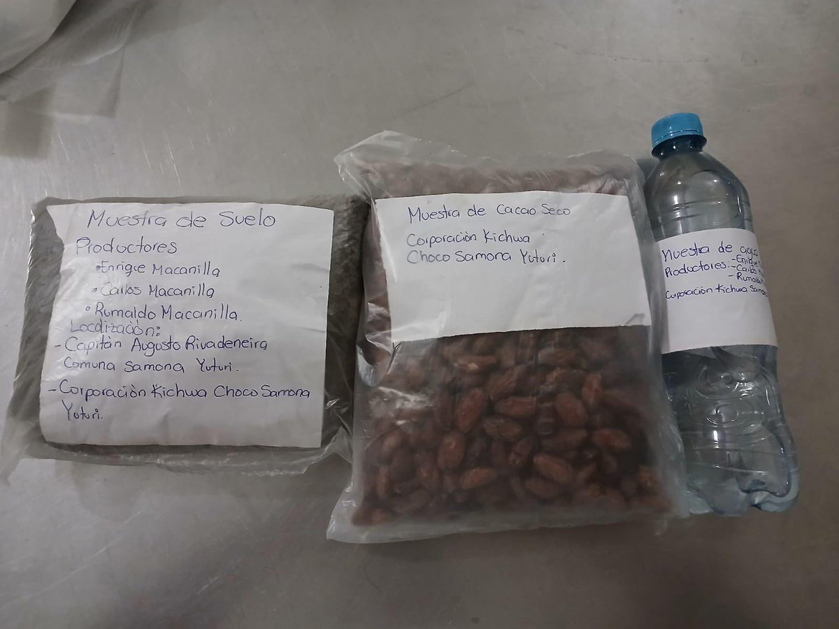 Agricultura_CZ2's tweet photo. #Orellana| Se tomaron muestras de suelo, agua y cacao en la Comuna Samona (Aguarico) para certificar Buenas Prácticas Agrícolas (BPA). 🌿🍫 ¡Fortalecimiento la cadena de valor del cacao amazónico desde el campo hasta el chocolate!
#MAGContigo
#ElNuevoEcuadorResuelve🇪🇨 https://t.co/gyHttvgZjC