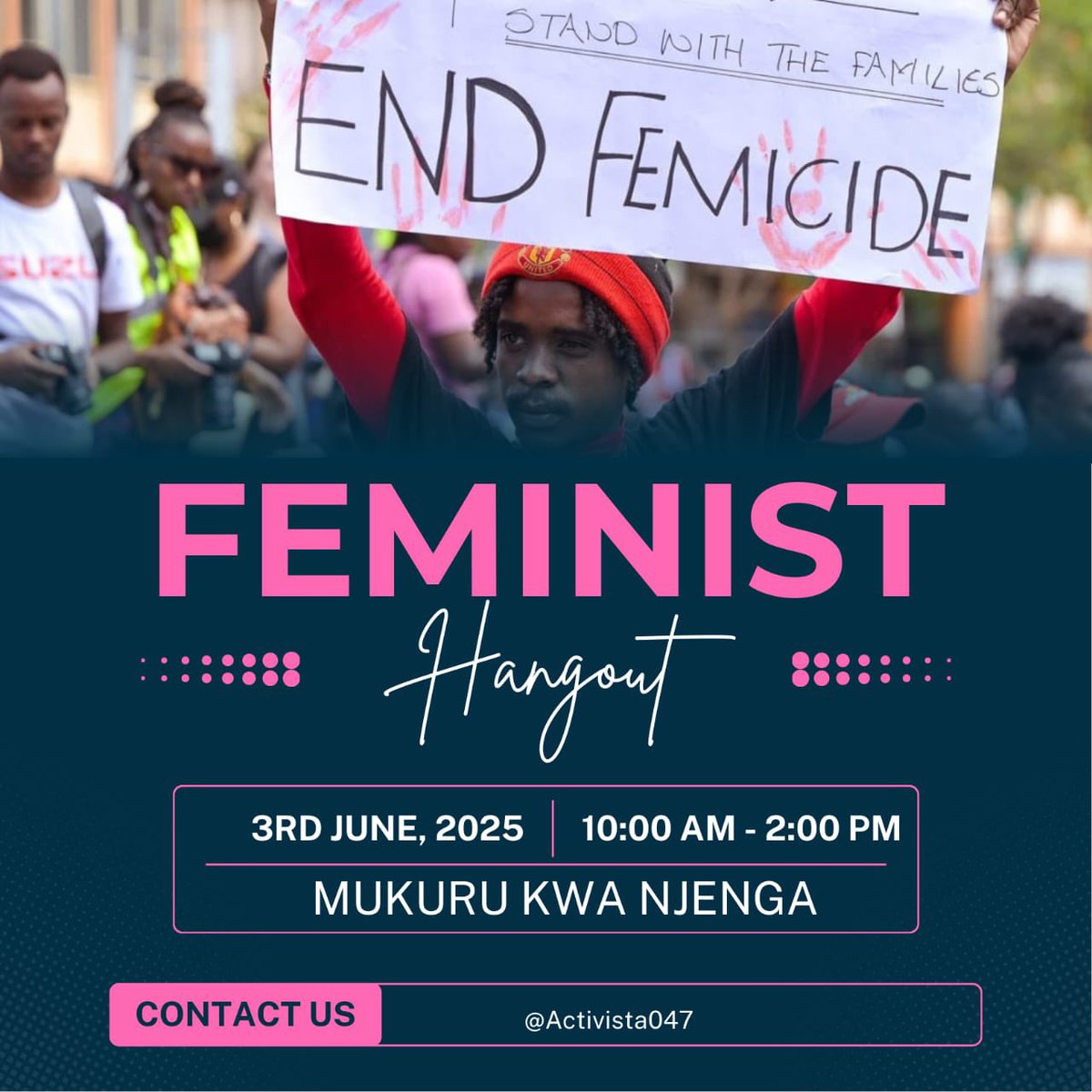 Rehema Abdulrazak. (@remmiewoodsie) on Twitter photo Femicide is not a women’s issue, it is a national emergency. It affects families, communities, and the future of this country. Silence is complicity.
<a href="/Activista047/">Activista Nairobi Chapter</a> <a href="/UhaiWetu/">Social Justice Centres Working Group</a> <a href="/FeministsKE/">FEMINISTS IN KENYA /#TotalShutDownKE</a> @Usikimye
#NairobiFeministHangouts
Break The Silence Femicide is not a women’s issue, it is a national emergency. It affects families, communities, and the future of this country. Silence is complicity.
<a href="/Activista047/">Activista Nairobi Chapter</a> <a href="/UhaiWetu/">Social Justice Centres Working Group</a> <a href="/FeministsKE/">FEMINISTS IN KENYA /#TotalShutDownKE</a> @Usikimye
#NairobiFeministHangouts
Break The Silence