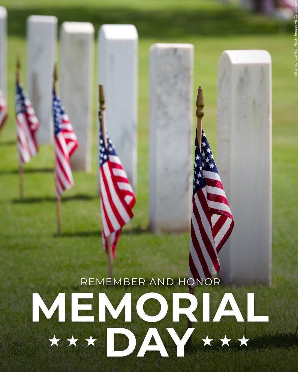 Today, we remember the military men and women who gave the ultimate sacrifice for our country. ❤️🤍💙

#MemorialDay  #heroes