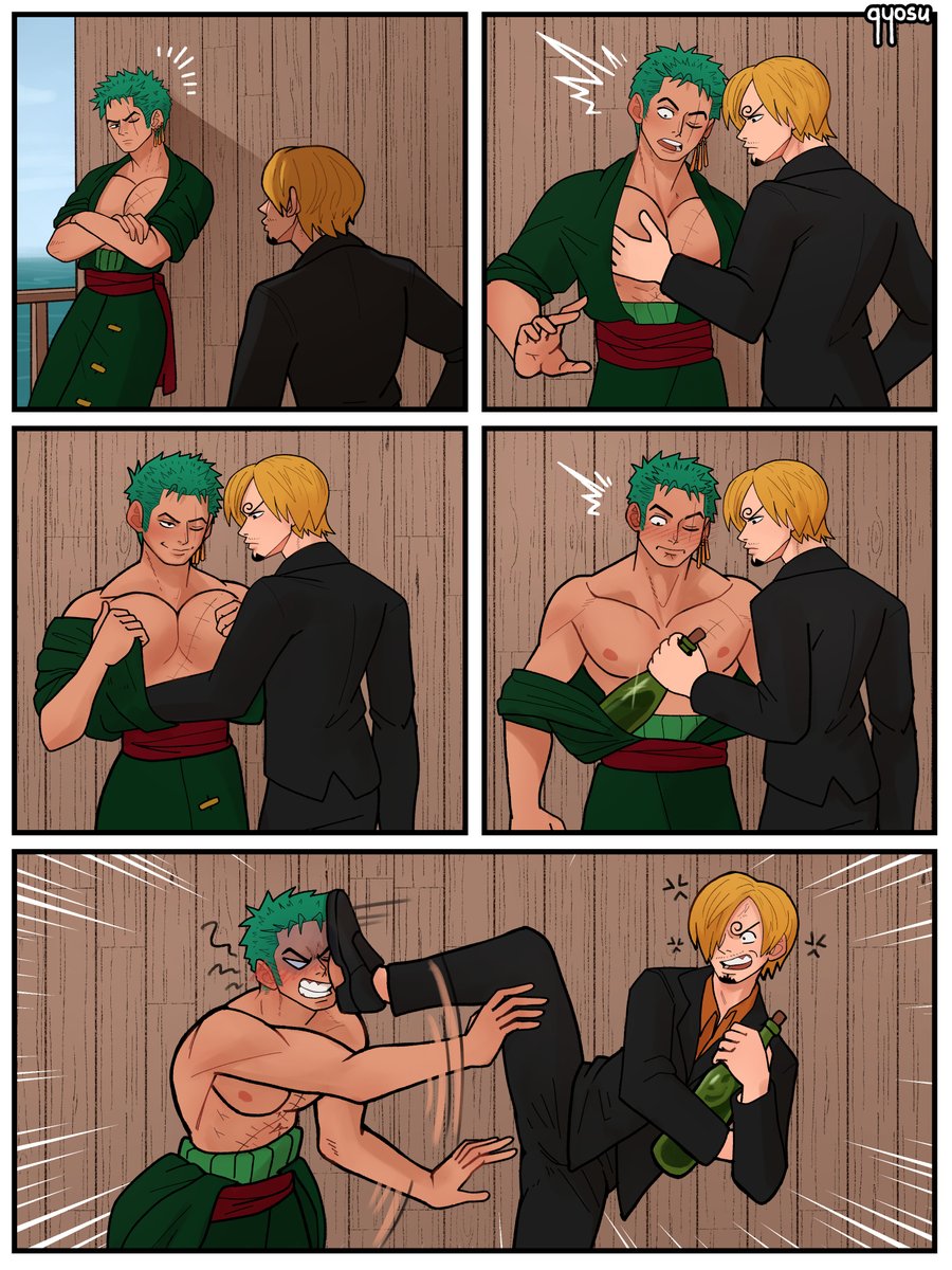#zosan #sanzo
(Zoro can steal but he is bad at hiding what he stole)