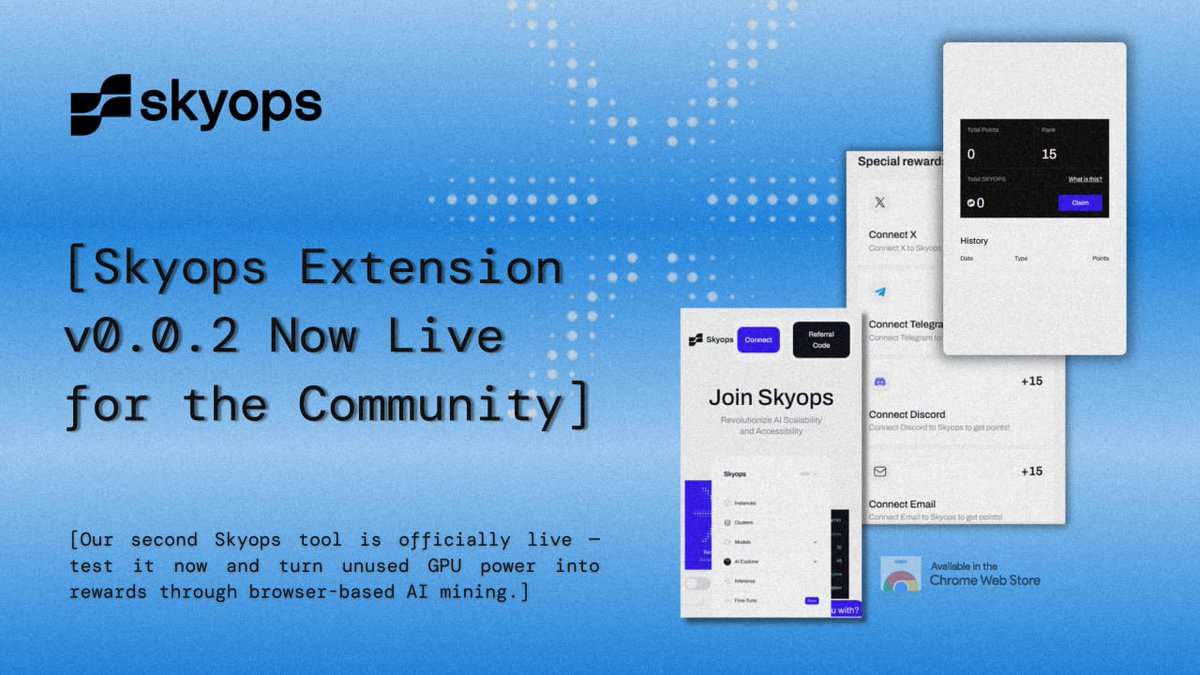 salmabelvies's tweet photo. $SKYOPS is live, scaling, and shipping!
AI x DePIN x GPU power all on-chain.
Builders build. Skyopers deploy.
#SKYOPS #SkyoperSeason

https://t.co/oegzGNvfPj https://t.co/YBFnJcdGg6