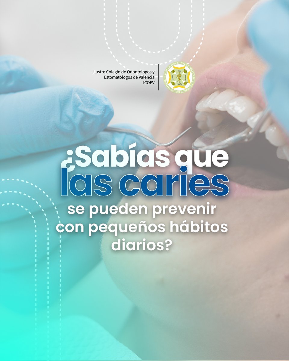 ICOEV (@icoev) on Twitter photo Cosas que pueden hacer para evitar las caries 👇🏻
🔹 Cepíllate los dientes al menos dos veces al día
🔹 No olvides el hilo dental
🔹 Evita picar entre horas
🔹 Visita a tu dentista cada 6 meses
La prevención es la clave para una sonrisa sana y duradera
📌Fuente: <a href="/ADAADental/">American Dental Assistants Association (ADAA)</a> Cosas que pueden hacer para evitar las caries 👇🏻
🔹 Cepíllate los dientes al menos dos veces al día
🔹 No olvides el hilo dental
🔹 Evita picar entre horas
🔹 Visita a tu dentista cada 6 meses
La prevención es la clave para una sonrisa sana y duradera
📌Fuente: <a href="/ADAADental/">American Dental Assistants Association (ADAA)</a>