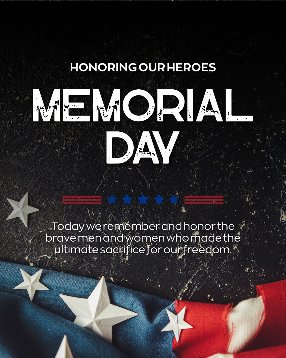 Remembering the brave and honoring their legacy today. Grateful for all who served and sacrificed. 🇺🇸 #MemorialDay #ThankYou