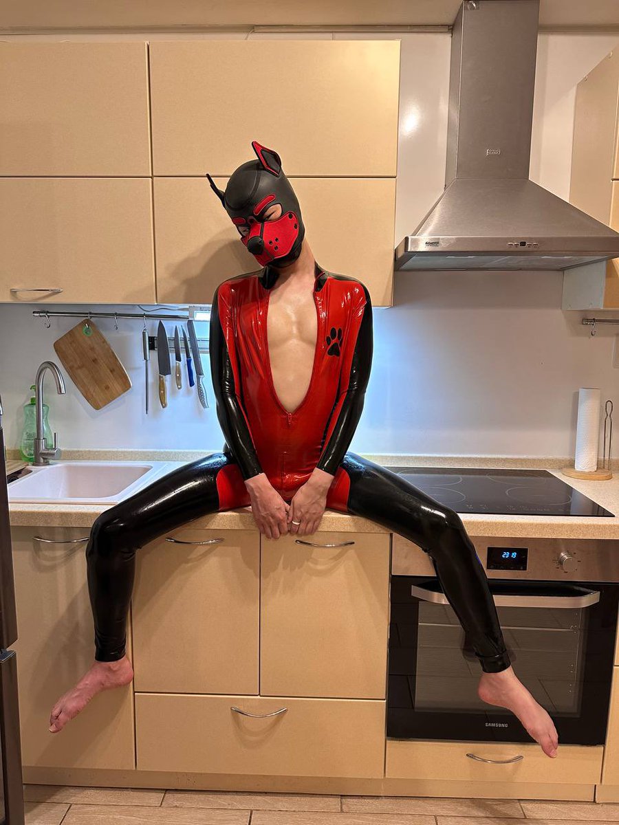 shinimod2's tweet photo. Woof, woof my friend 
#puppy #puppyplay #latex #gay https://t.co/22HRF9esFm
