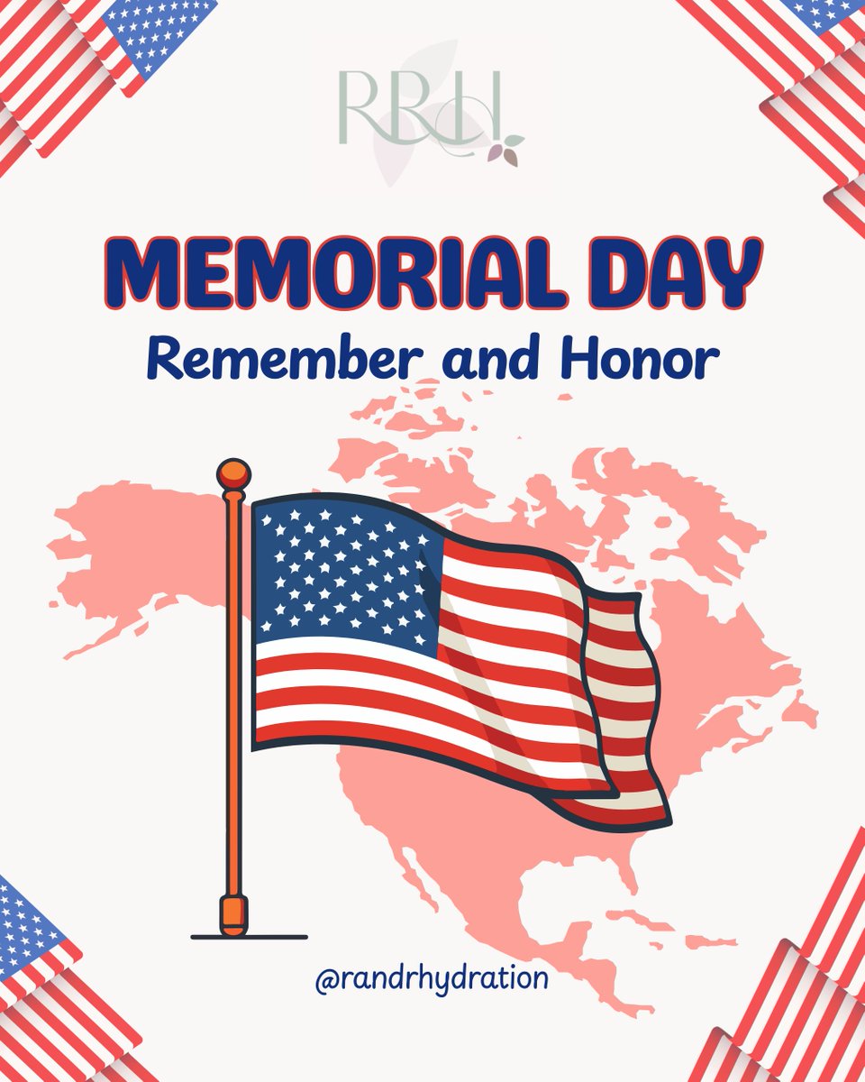 RandRHydration's tweet photo. Today, we honor the brave souls who defended our freedom. Let's remember and celebrate them by gathering with family, enjoying good food, and sharing stories of heroism. Whether at a barbecue or a somber memorial, let’s reflect and unite in gratitude! 💙❤️ 
#MemorialDay https://t.co/iDVH6BPmHo